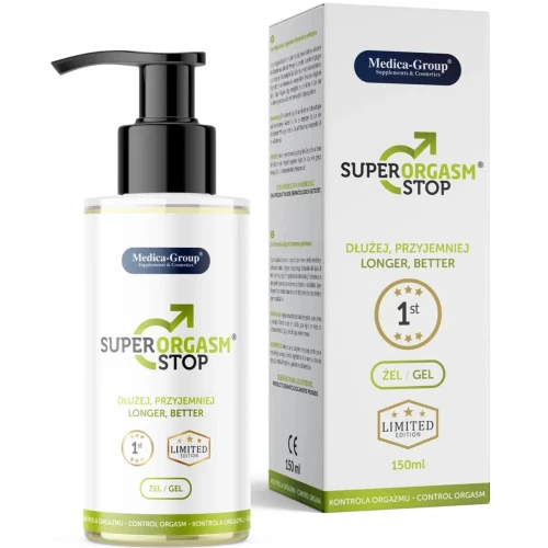 Super Orgasm Stop, żel na opóźnienie wytrysku, 150 ml - Pozwala na przedłużenie stosunku