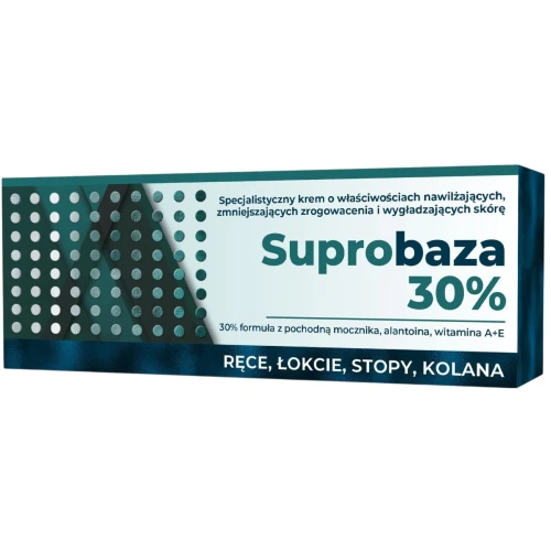 Suprobaza 30% Krem, 30 g - Krem mocznikowy na łokcie, kolana, stopy
