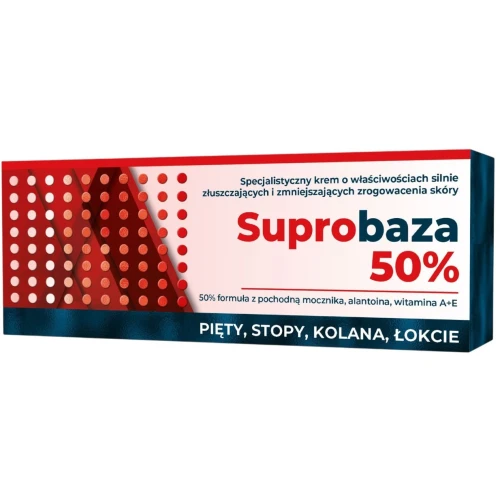 Suprobaza 50% Krem, 30 g - Wysoka zawartość mocznika na silne zrogowacenia