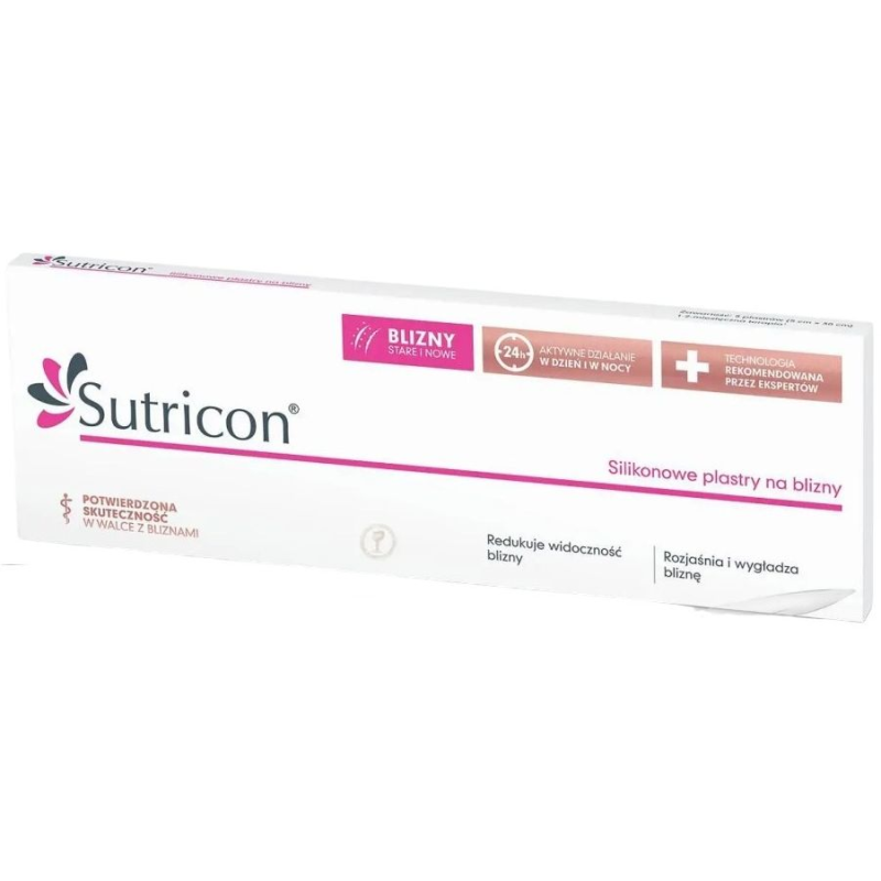 Sutricon plastry silikonowe 5 cm x 30 cm, 5 sztuk - Plastry na blizny, po rozległych operacjach