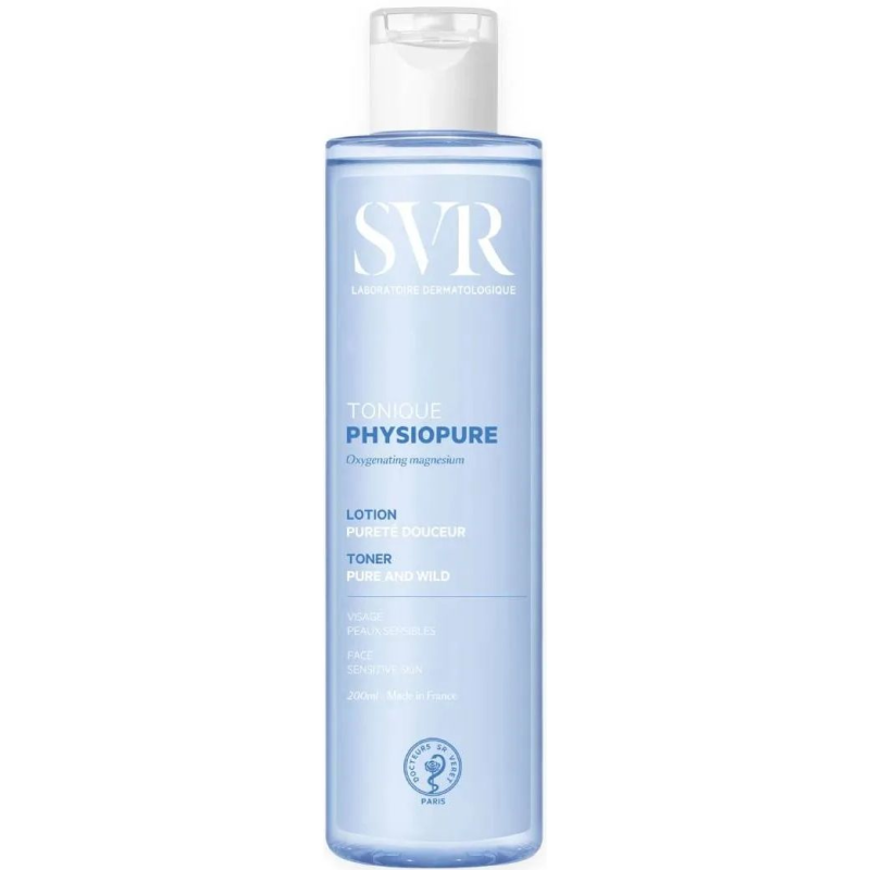 SVR Physiopure Tonique Delikatny tonik oczyszczający, 200 ml - Nawilża skórę i jednocześnie usuwa zanieczyszczenia 