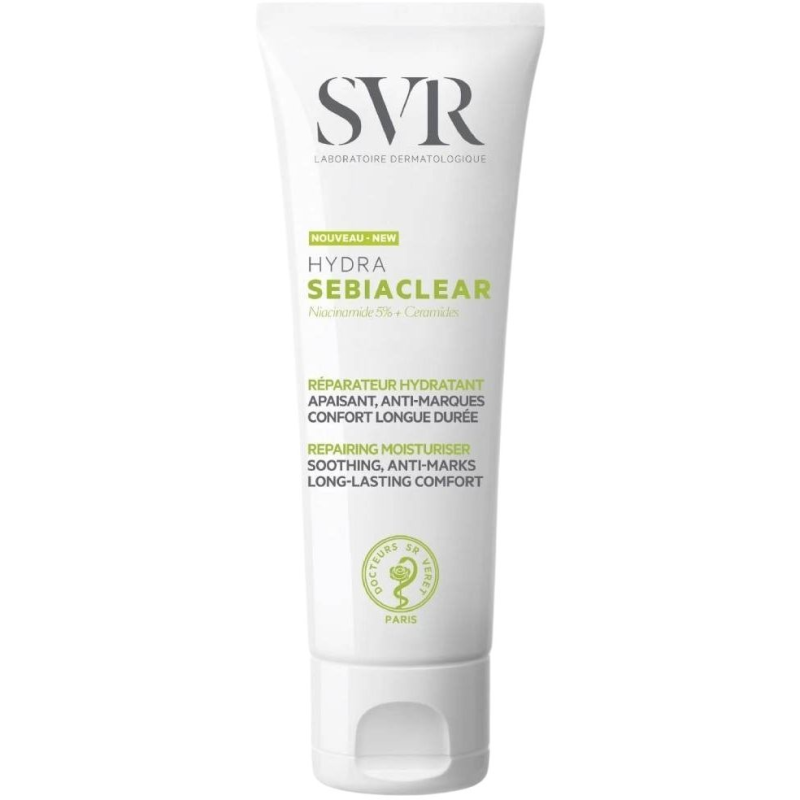 SVR Sebiaclear Creme Hydra, krem nawilżający, 40 ml - Redukuje niedoskonałości i zmniejsza ślady po stanach zapalnych