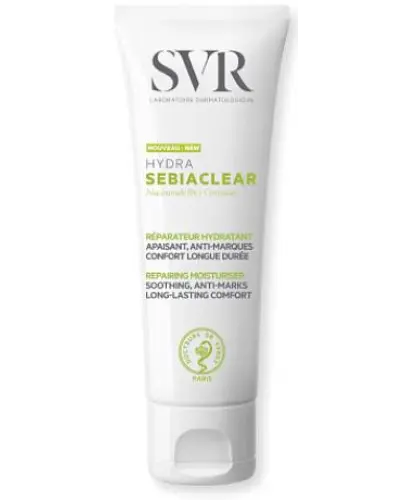 SVR Sebiaclear Creme Hydra, krem nawilżający, 40 ml - Redukuje niedoskonałości i zmniejsza ślady po stanach zapalnych