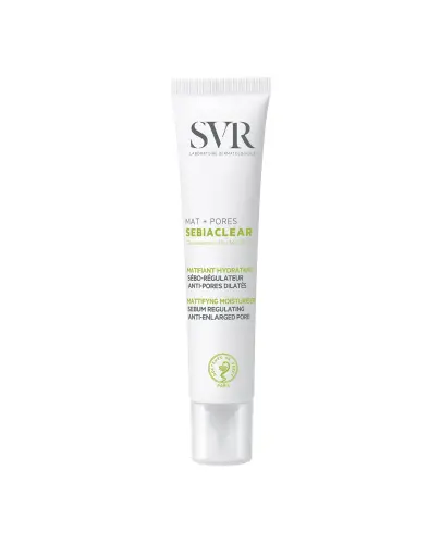 SVR Sebiaclear Mat+Pores Krem matujący, 40 ml  - Krem matujący regulujący wydzielanie sebum i zwężający pory
