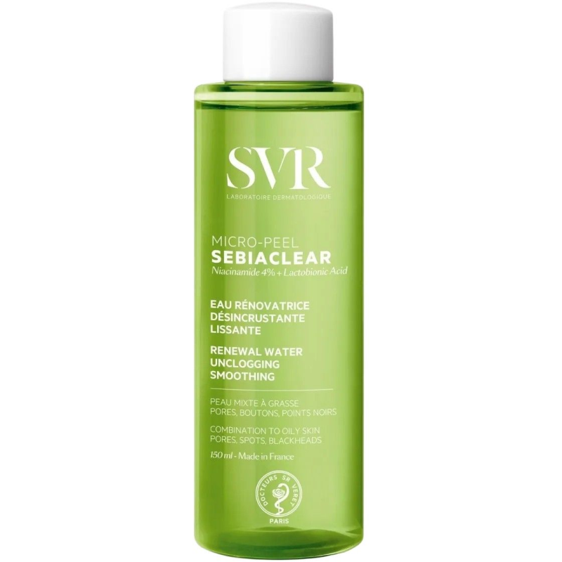 SVR Sebiaclear Micro-Peel Esencja mikropeelingująca, 150 ml  - Odblokowuje, oczyszcza i zwęża pory