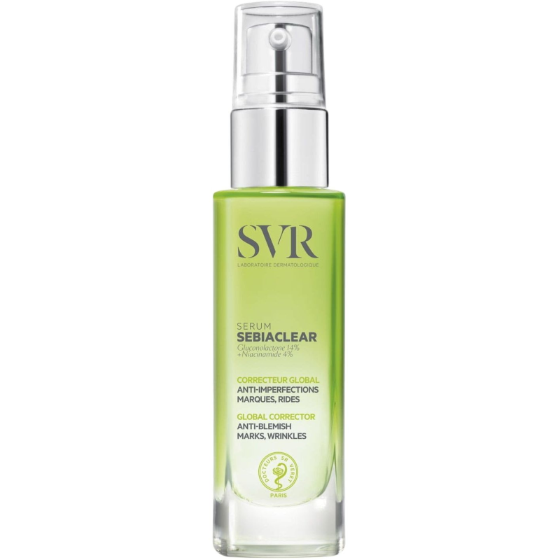SVR Sebiaclear, serum 30 ml - Redukuje niedoskonałości oraz niweluje potrądzikowe ślady na skórze