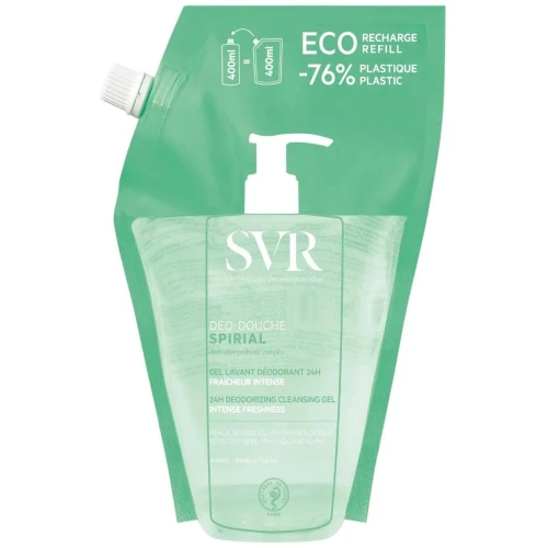 SVR Spirial Deo-Douche Żel dezodorujący do mycia - refill, 400 ml - Do skóry wrażliwej
