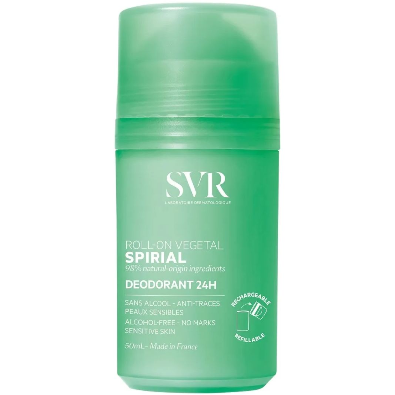 SVR Spirial Vegetal Dezodorant roll-on, 50 ml - Neutralizuje nieprzyjemne zapachy, zapewniając długotrwałą świeżość i komfort