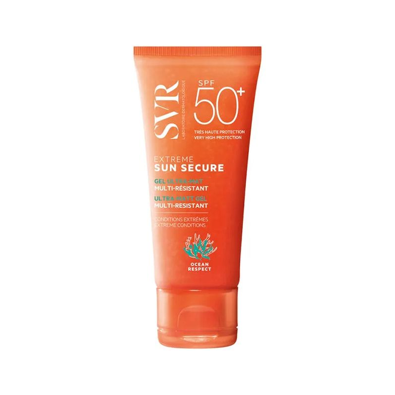 SVR Sun Secure Extreme Ultra odporny, matujący żel ochronny SPF50+, 50 ml - Rygorystyczna receptura jest dostosowana do potrzeb skóry nadwrażliwej