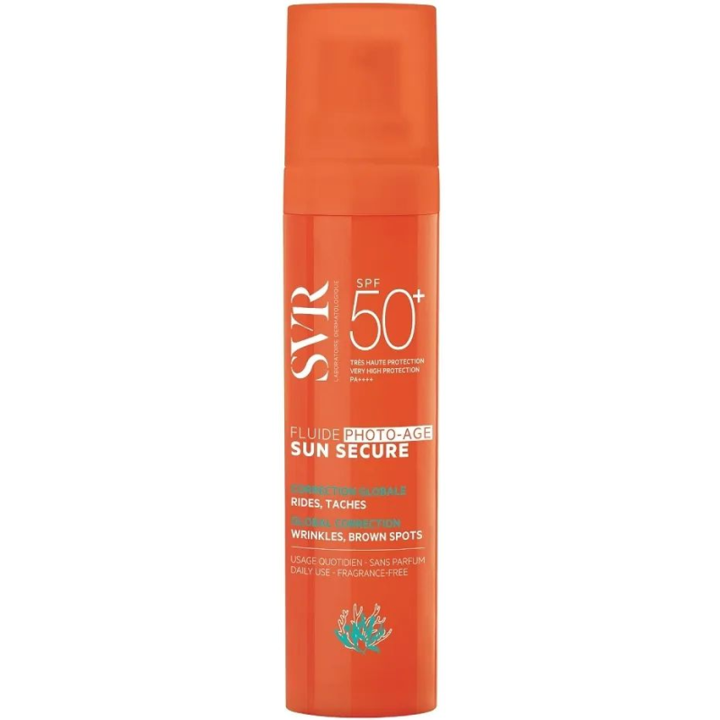 SVR Sun Secure Fluide Photo-Age SPF 50+, 40 ml - Przeciwsłoneczny o transparentnym wykończeniu