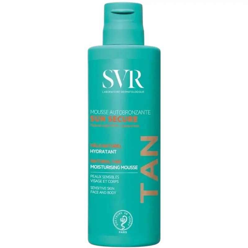 SVR Sun Secure Mousse Autobronzante, samoopalacz w piance, 150 ml - Zapewnia naturalnie wyglądającą opaleniznę 
