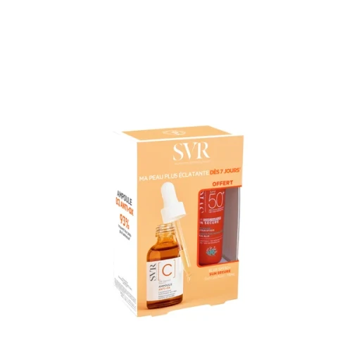 SVR Zestaw Serum Ampoule [C] Anti-OX, 15 ml + Krem-mus Sun Secure Blur Sans Parfum SPF 50+, 50 ml - Do codziennego stosowania