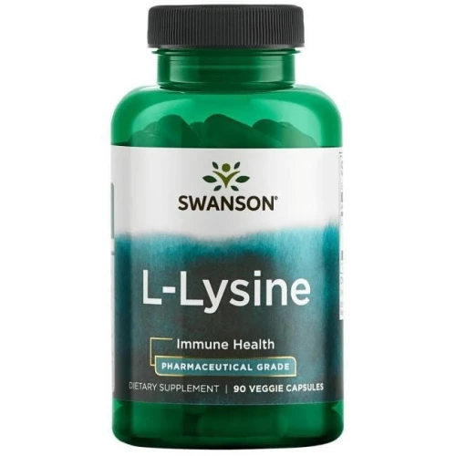 Swanson AjiPure L-Lizyna 500 mg, 90 kapsułek  - Optymalna dawka L-lizyny