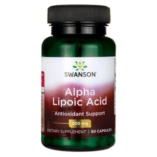 Swanson Ala Kwas Alfa Liponowy 300 mg, 60 kapsułek - Kwas ALA w kapsułkach