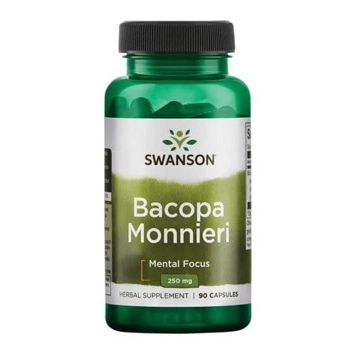 Swanson Bacopa Monniera BaCognize Extract, 90 kapsułek - Ze składnikami wspierającymi pamięć i koncentrację