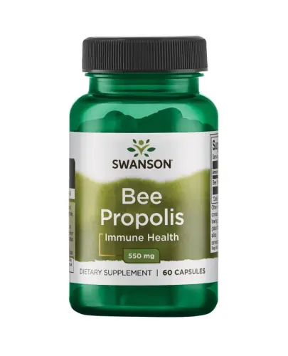 Swanson Bee Propolis 550 mg, 60 kapsułek - Z kitem pszczelim