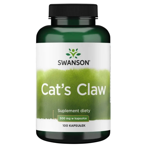 Swanson Cat's Claw 500 mg, 100 kapsułek - Koci pazur, 500 mg w kapsułce