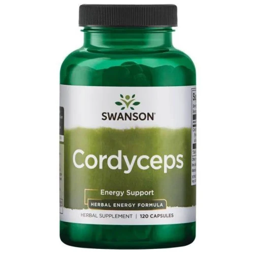 Swanson Cordyceps 600 mg, 120 kapsułek - Ze składnikami wspierającymi wydolność organizmu