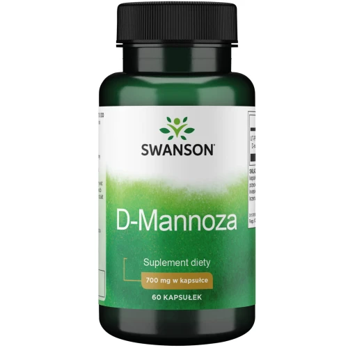 Swanson D-Mannoza 700 mg, 60 kapsułek - Uzupełnienie diety w substancje aktywne zawarte w suplemencie