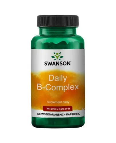 Swanson Daily B-complex, 100 kapsułek - Witaminy B dla prawidłowego funkcjonowania układu nerwowego