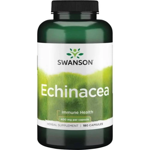 Swanson Echinacea 400 mg, 180 kapsułek - Z jeżówką, która wspiera układ odpornościowy