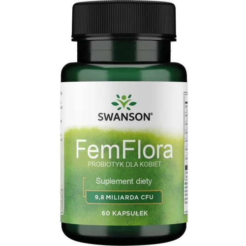 Swanson FemFlora, 60 kapsułek - Ze szczepami bakterii mlekowych, opracowany z myślą o kobietach