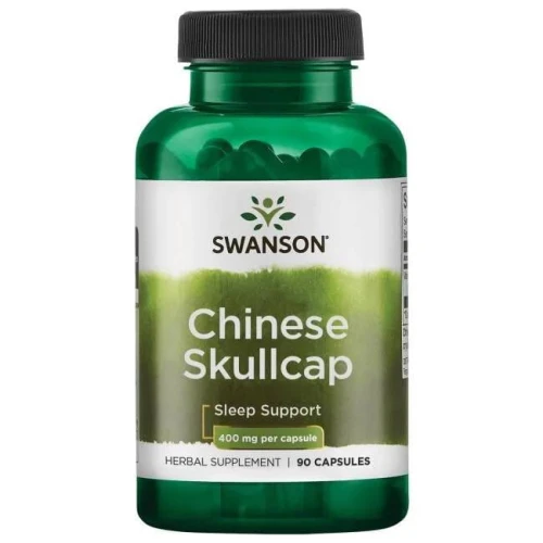 Swanson Full Spectrum Chinese Skullcap, Tarczyca bajkalska, 90 kapsułek - Wspomaga organizam w stanach przygnębienia i stresu