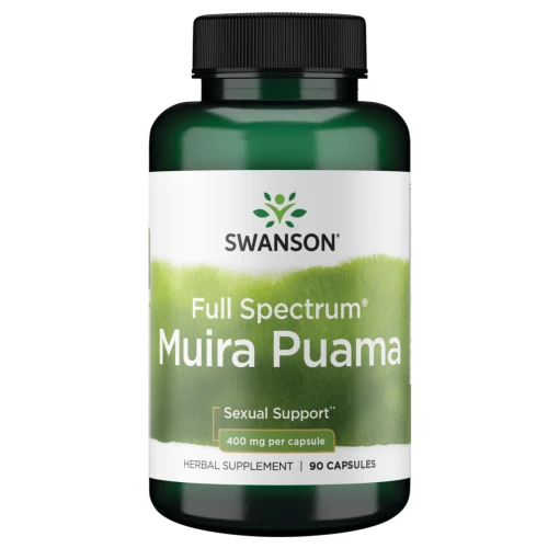 Swanson Full Spectrum Muira Puama 400 mg, 90 kapsułek - Na potencję dla kobiet i mężczyzn. dla kobiet i mężczyzn