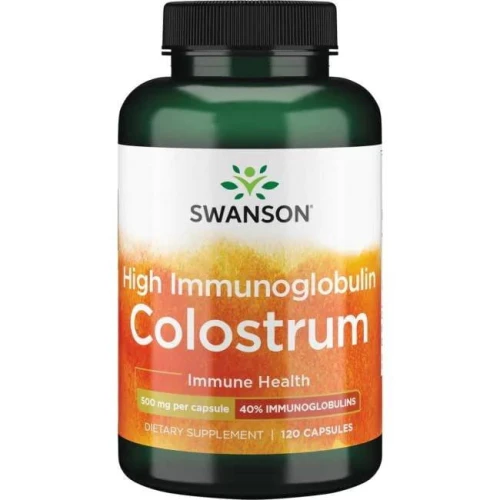 Swanson High Immunoglobulin Colostrum, 120 kapsułek - Z kolostrum, które wspiera  układ odpornościowy