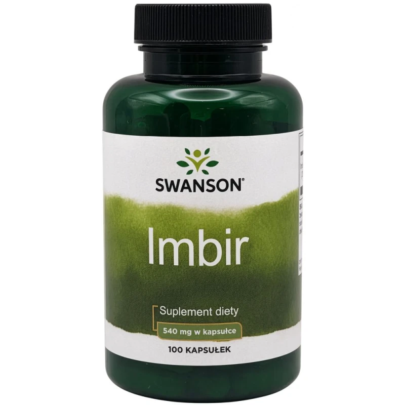 Swanson Imbir 540 mg, 100 kapsułek - Wsparcie układu pokarmowego