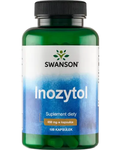 Swanson Inozytol 650 mg, 100 kapsułek - Witamina B8 wspiera układ nerwowy i kontrolę poziomu cukru we krwi