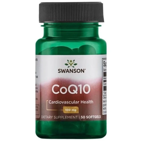 Swanson Koenzym Q10 100 mg, 50 kapsułek - Suplement diety z wysoką zawartością koenzymu Q10