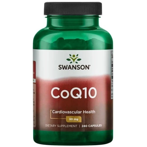 Swanson Koenzym Q10 30 mg, 240 kapsułek - Kapsułki z koenzymem Q10 w ekonomicznym opakowaniu