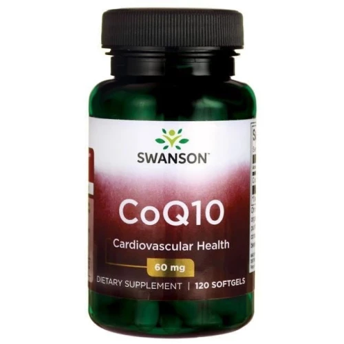 Swanson Koenzym Q10 60 mg, 120 kapsułek - Suplement diety z koenzymem Q10 