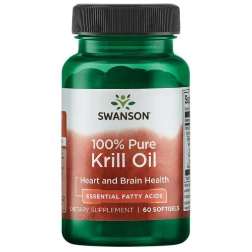 Swanson Krill Oil, 60 kapsułek - Olej z kryla antarktycznego w kapsułkach