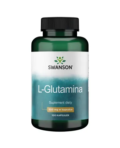 Swanson L-Glutamina 500 mg, 100 kapsułek - Wspomaga utratę wagi