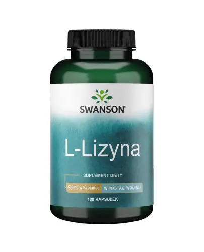 Swanson L-Lizyna 500 mg, 100 kapsułek - Uzupełnienie diety w składnik aktywny preparatu