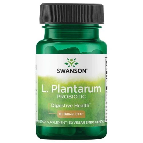 Swanson L. Plantarum Probiotic,  30 kapsułek - Ze szczepem bakterii Lactobacillus plantarum, które są naturalnym składnikiem ochronnej flory jelitowej 