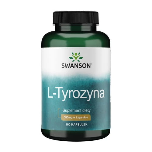 Swanson L-Tyrozyna 500 mg, 100 kapsułek - Wspiera aktywność fizyczną i psychiczną