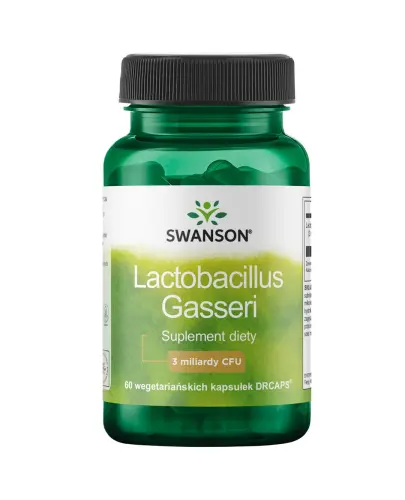 Swanson Lactobacillus Gasseri, 60 kapsułek - Z 3 miliardami komórek bakteryjnych kwasu mlekowego, które wspierają zdrowie układu trawiennego