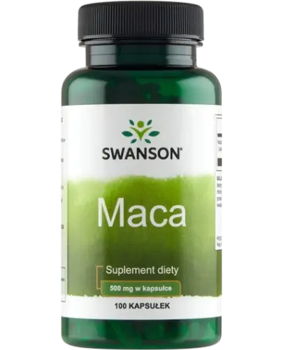 Swanson Maca 500 mg, 100 kapsułek - Korzeń pieprzycy peruwiańskiej (Lepidium meyenii)