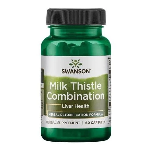Swanson Milk Thistle Combination, 60 kapsułek - Ziołowy kompleks wspomagający pracę wątroby