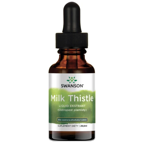 Swanson Milk Thistle ekstrakt 29,6 ml - Ostropest plamisty wpływa na funkcjonowanie układu trawiennego i wątroby