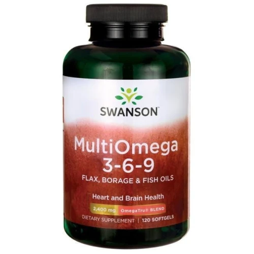 Swanson MultiOmega 3-6-9, 120 kapsułek - Zdrowe kwasy tłuszczowe z witaminą E