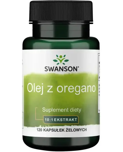 Swanson Olej z oregano, 120 kapsułek - Z koncentratem oregano, który wspomaga funkcjonowanie układu odpornościowego