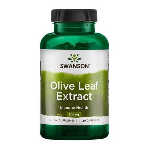 Swanson Olive Leaf Extract 500 mg, 120 kapsułek - Suplement diety z ekstraktem z liścia drzewa oliwnego