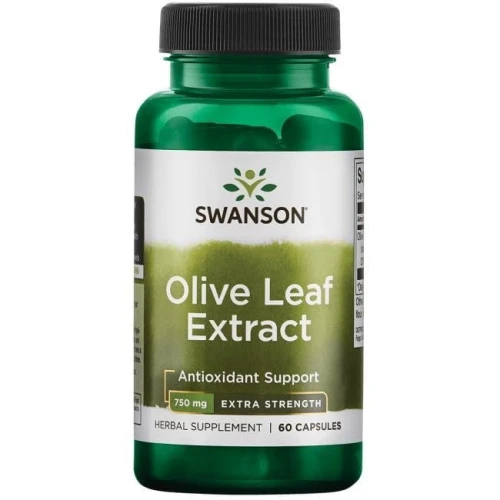 Swanson Olive Leaf Extract 750 mg, 60 kapsułek - Suplement diety ze składnikami wspierającymi odporność