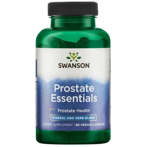 Swanson Prostate Essentials, 90 kapsułek - Kapsułki z pestkami dyni, saw palmetto, cynkiem, glicyną i żeń szeniem