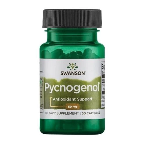 Swanson Pycnogenol 50 mg, 50 kapsułek - Kapsułki z ekstraktem z kory francuskiej nadmorskiej sosny
