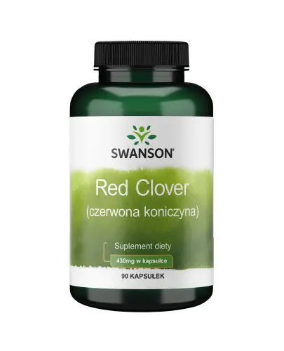 Swanson Red Clover 430 mg, 90 kapsułek - Ze składnikami regulującymi cykl hormonalny